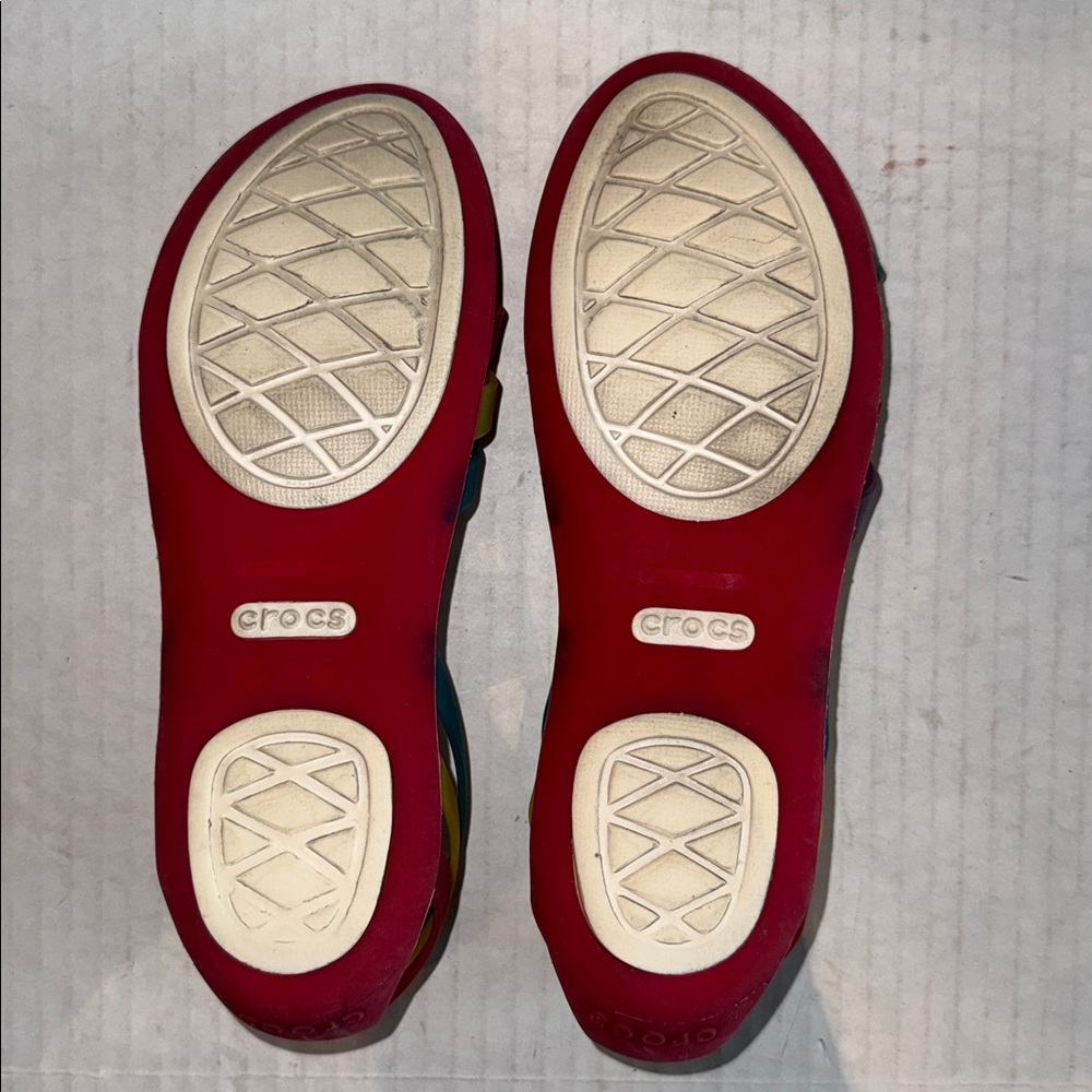 Crocs Multi Color Strappy Flats - Picture 12 of 13